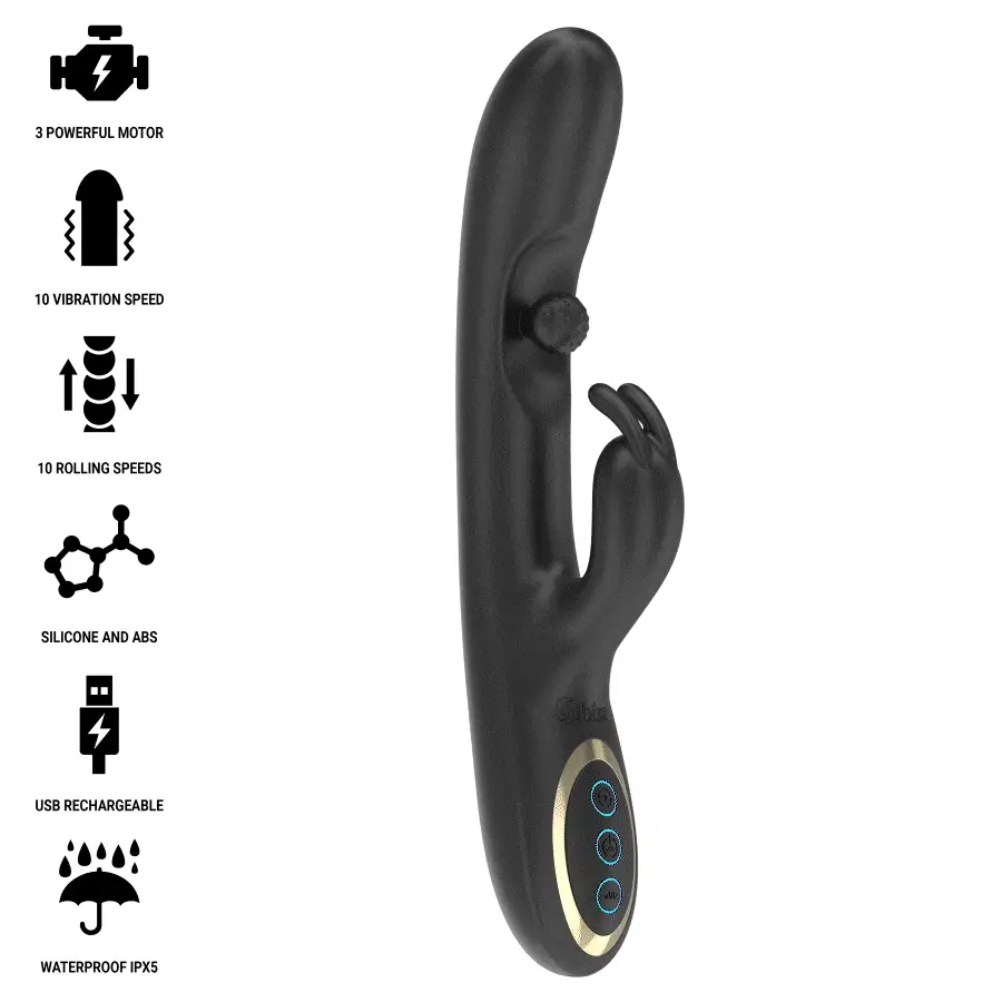 IBIZA - PODEROSO VIBRADOR RABBIT COM PÉROLA ROLANTE MASSAGEADORA