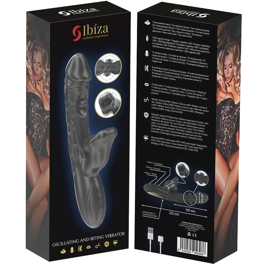 IBIZA - VIBRADOR E ESTIMULADOR DE CLITÓRIS COM EFEITO DE MORDIDA E ROTAÇÃO - Image 5