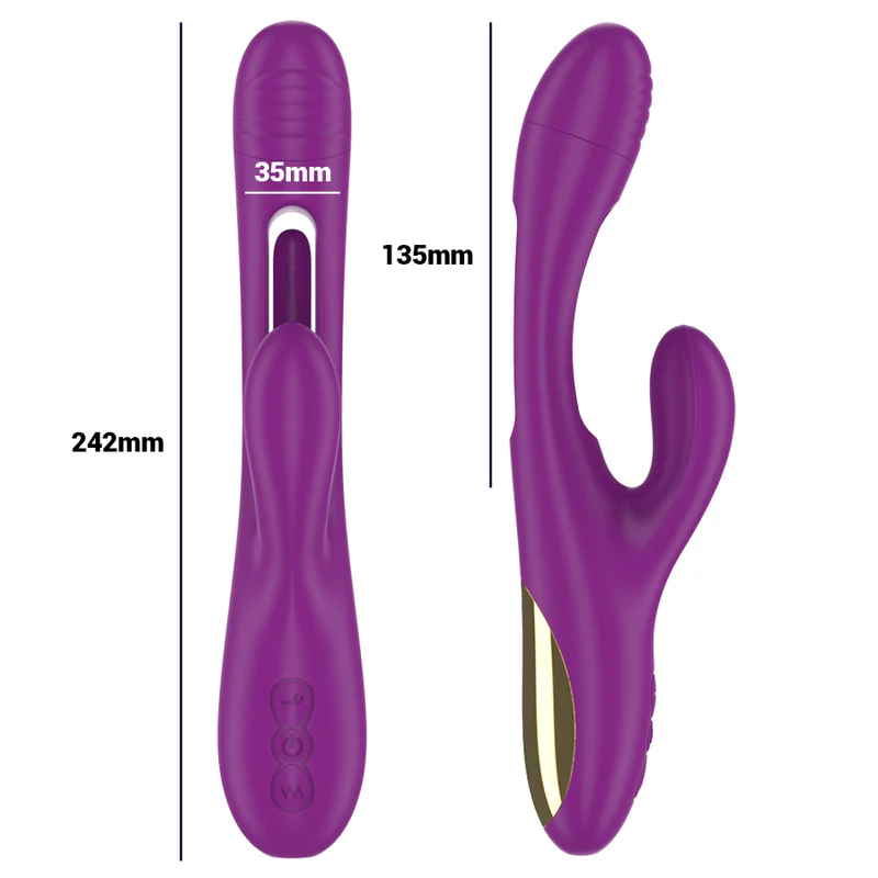 INTENSE - APOLO VIBRADOR MULTIFUNO RECARREGVEL 7 VIBRAÕES COM LÍNGUA OSCILANTE ROXA - Image 4