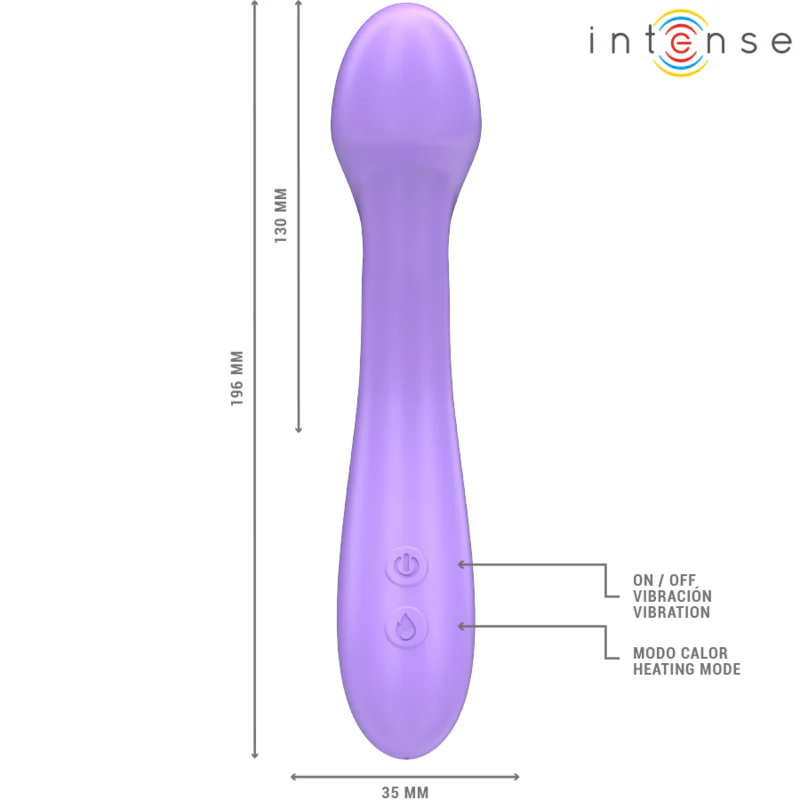 INTENSE - BECKY VIBRADOR 19 CM AQUECÍVEL 7 VIBRAÇÕES ROXO - Image 3