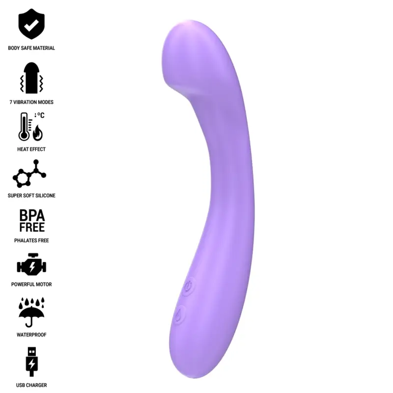 INTENSE - BECKY VIBRADOR 19 CM AQUECÍVEL 7 VIBRAÇÕES ROXO - Image 7