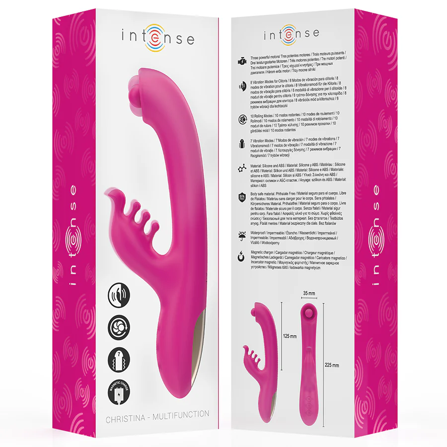 INTENSE - CHRISTINA MULTIFUNCIONAL RABBIT VIBRADOR 22,5 CM ROSA - Image 7