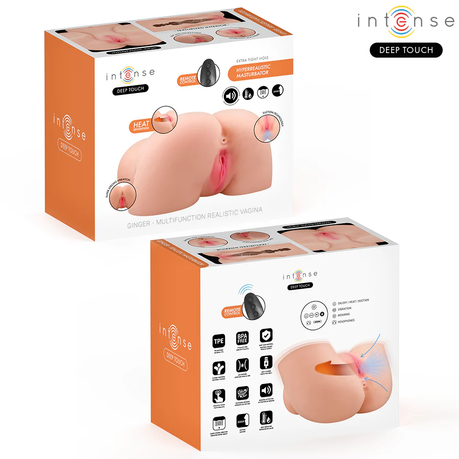 INTENSE DEEP TOUCH - MASTURBADOR GINGER REALISTA COM SUCÇÃO VAGINAL EFEITO DE CALOR E CONTROLE REMOTO - Image 3