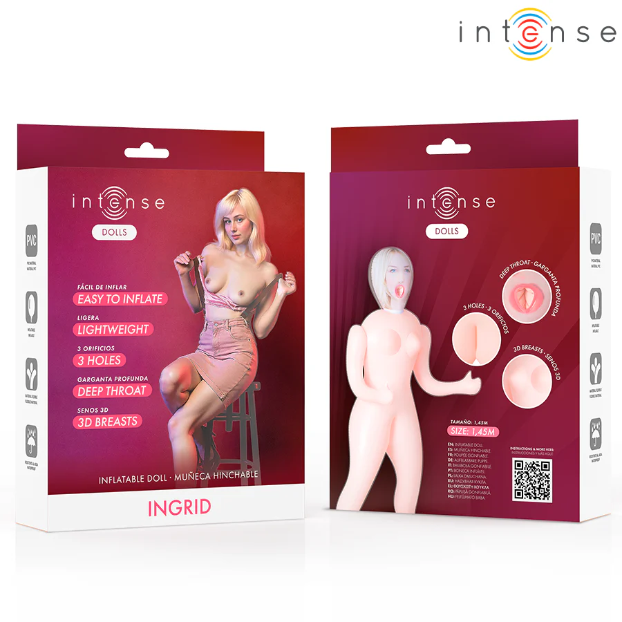INTENSE DOLLS - INGRID BONECA INFLÁVEL COM TRÊS ORIFÍCIOS - Image 4
