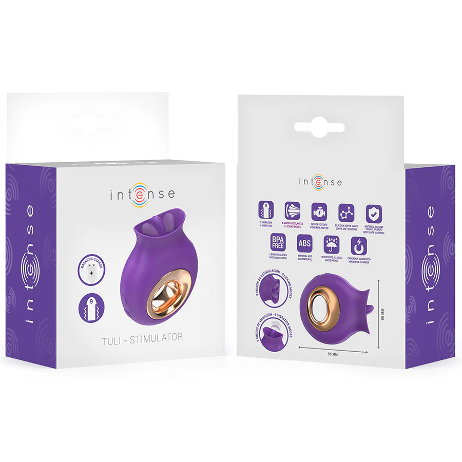 INTENSE - ESTIMULADOR DE CLITÓRIS TULI 9 VIBRAÇÕES E 9 OSCILAÇÕES ROXO - Image 7
