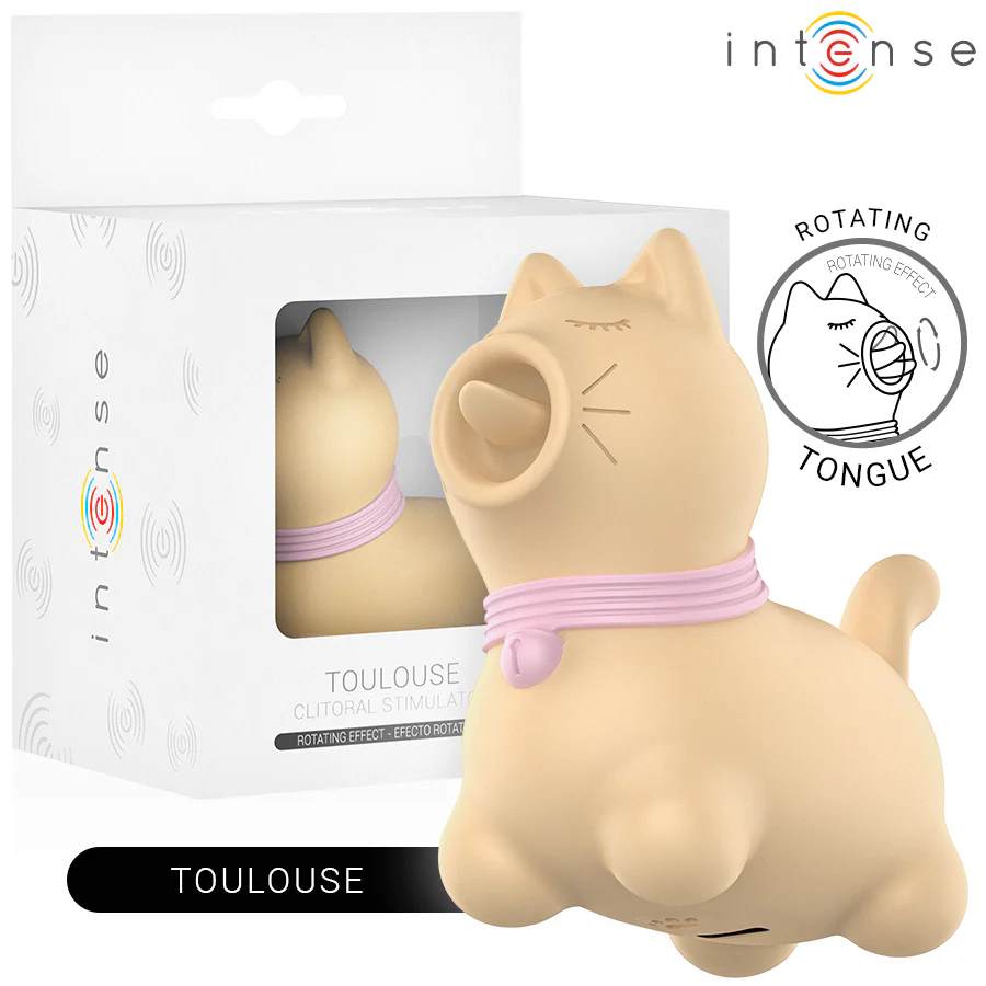 INTENSE - ESTIMULADOR TOULOUSE COM LÍNGUA ROTATIVA 360º AMARELO