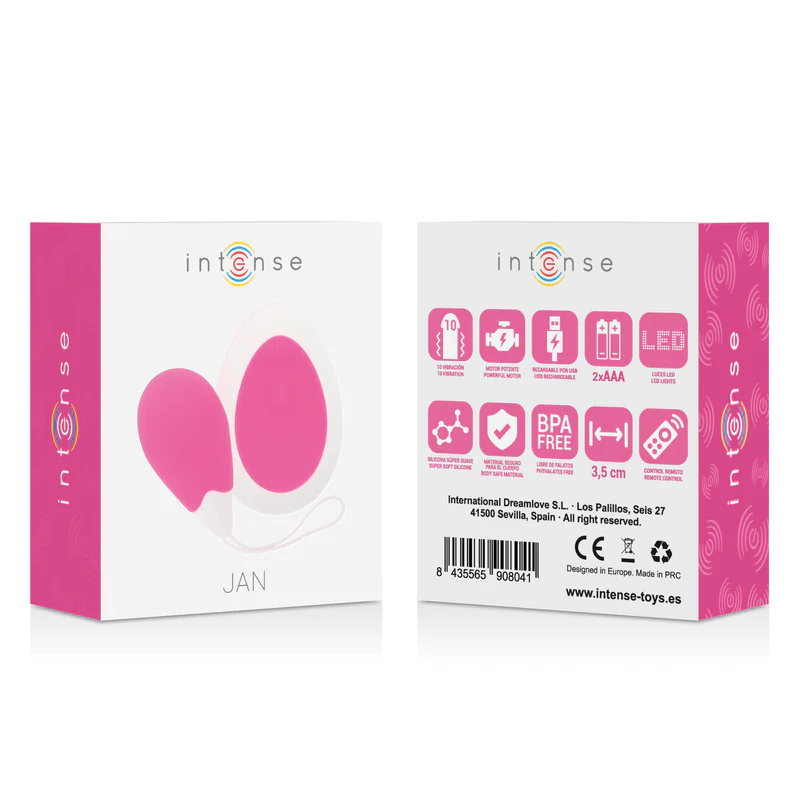 INTENSE - JAN EGG VIBRADOR CONTROLE REMOTO ROSA - Image 8