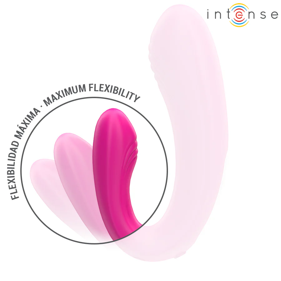 INTENSE - JANET DUAL ESTIMULADOR EM U E VIBRADOR COM CONTROLE REMOTO ROSA - Image 5