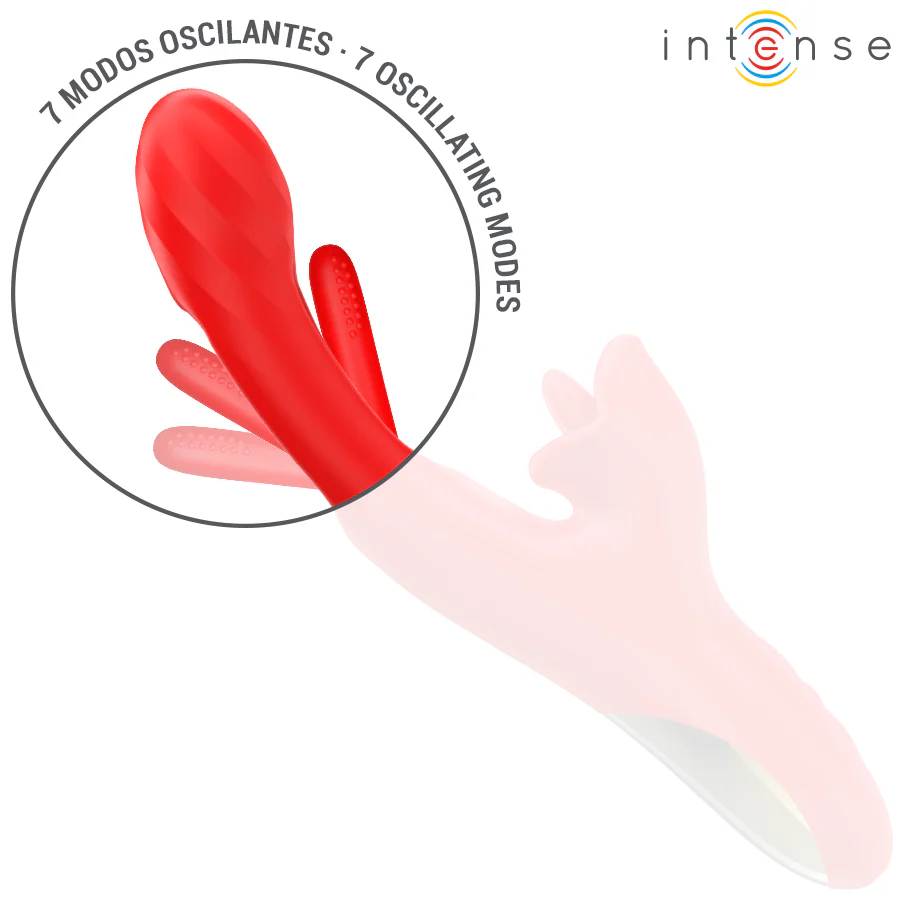 INTENSE - JESSICA MULTIFUNCIONAL VIBRADOR ESTIMULAÇÃO DO CLITÓRIS 24,8 CM VERMELHO - Image 4