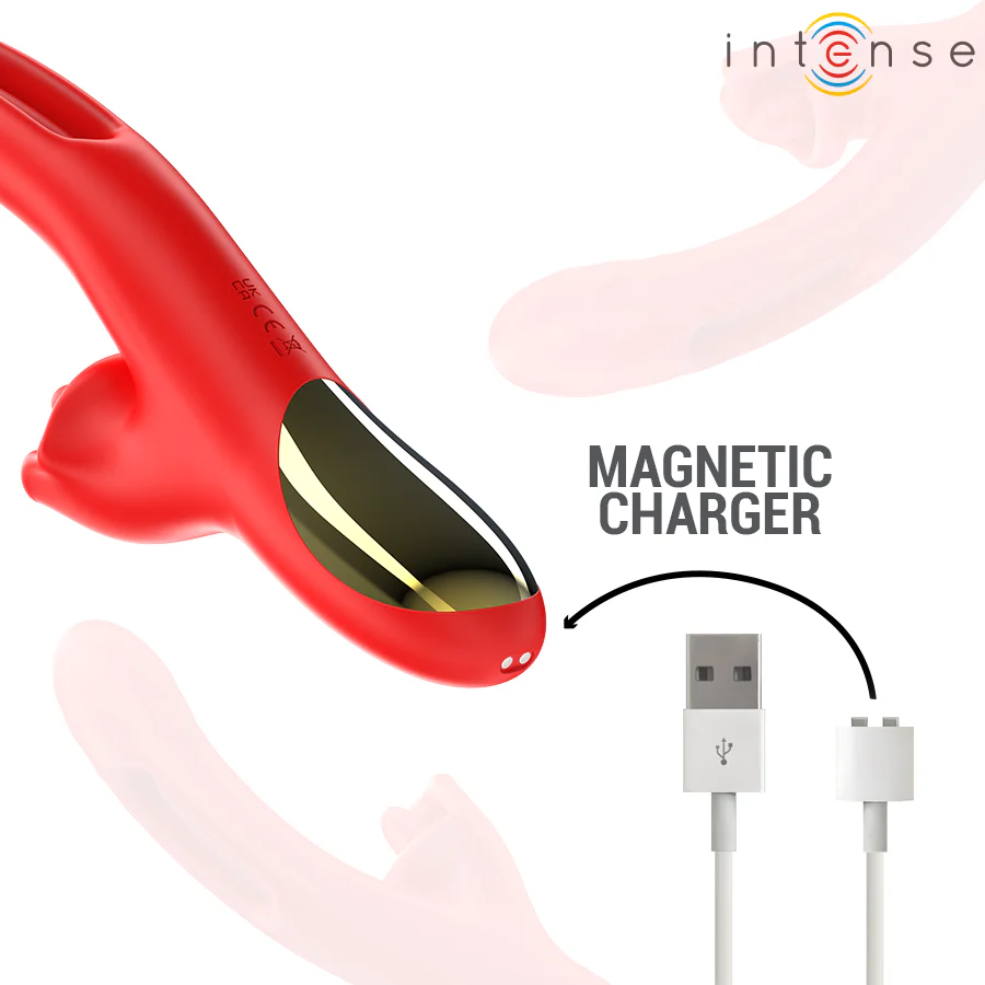 INTENSE - JESSICA MULTIFUNCIONAL VIBRADOR ESTIMULAÇÃO DO CLITÓRIS 24,8 CM VERMELHO - Image 6