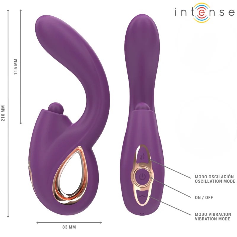 INTENSE - LALI MULTIFUNCIONAL VIBRADOR DE PONTO G COM BATIDA, IMPULSÃO E VIBRAÇÃO ROXO - Image 6