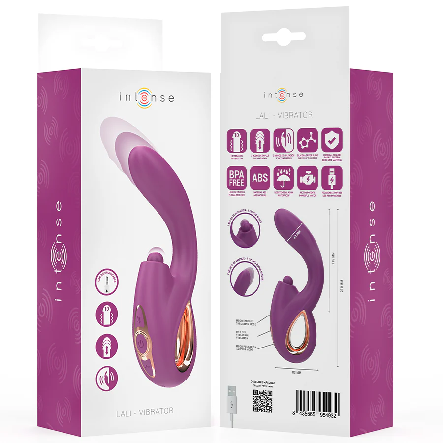INTENSE - LALI MULTIFUNCIONAL VIBRADOR DE PONTO G COM BATIDA, IMPULSÃO E VIBRAÇÃO ROXO - Image 8