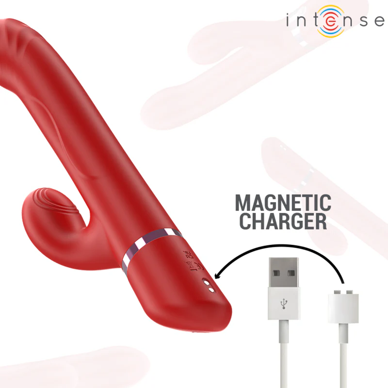 INTENSE - LELE VIBRADOR MULTIFUNCIONAL ROTATIVO & OSCILAÇÃO & ESTIMULAÇÃO VERMELHO - Image 7