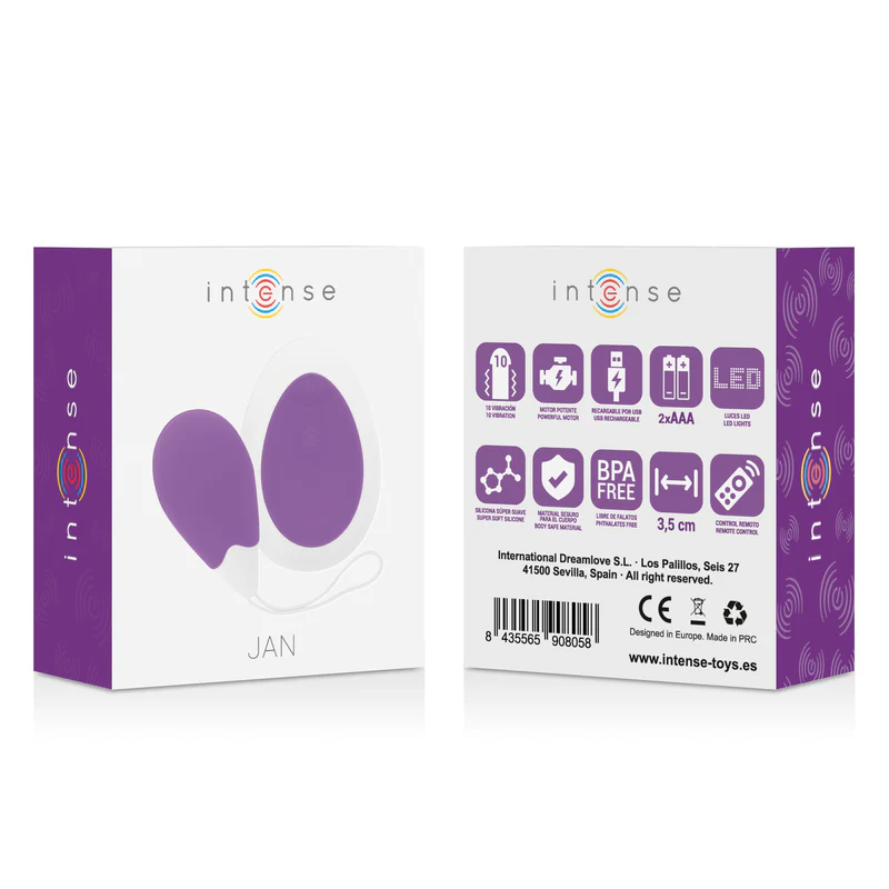 INTENSE - OVO VIBRANTE DE CONTROLE REMOTO JAN LILAC - Image 8