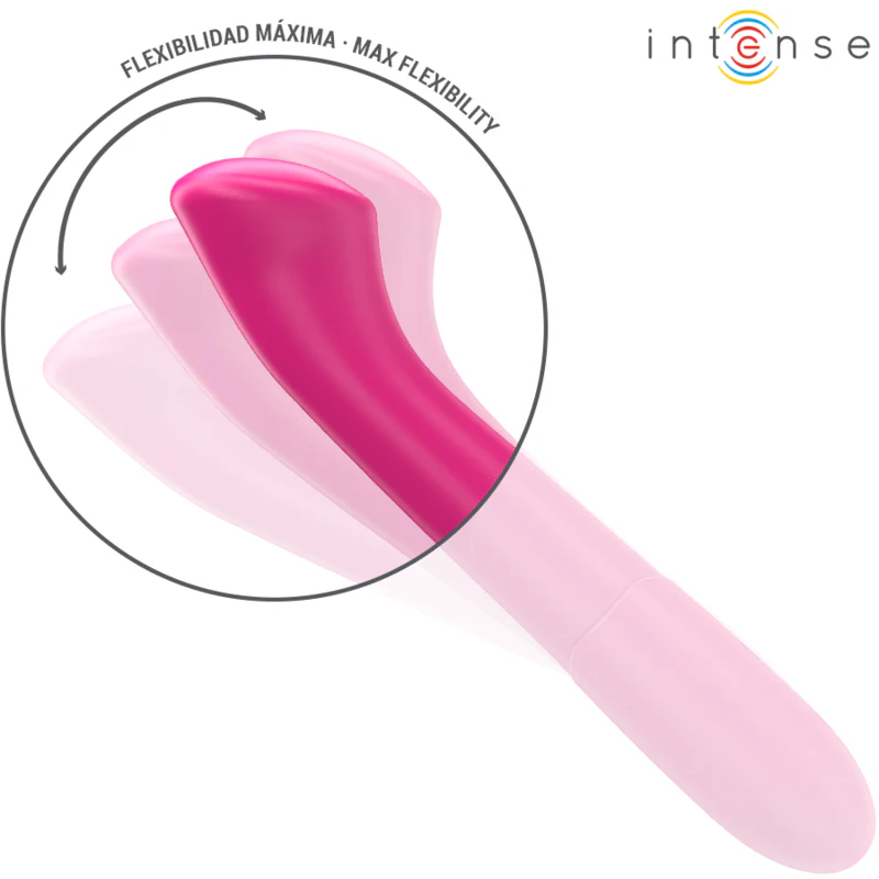 INTENSE - PATY VIBRADOR 19 CM FLEXÍVEL 10 VIBRAÇÕES MODELO 2 ROSA - Image 4