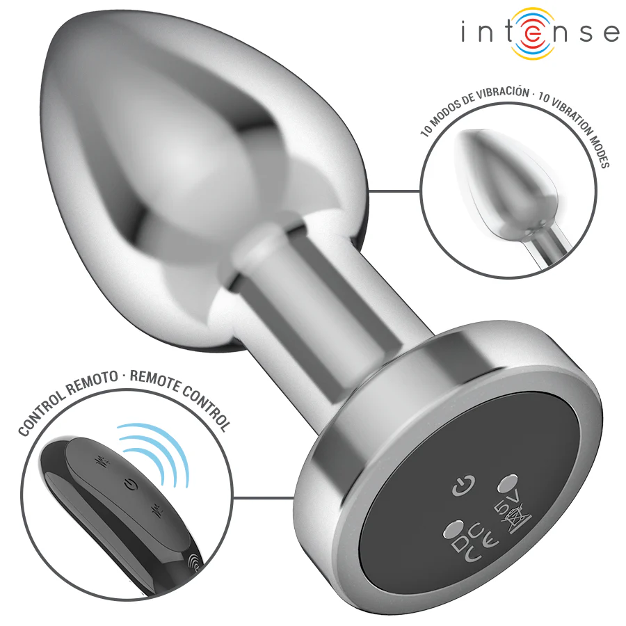 INTENSE - PLUG ANAL 10 VIBRAÇÕES METAL COM CONTROLE REMOTO M - Image 2
