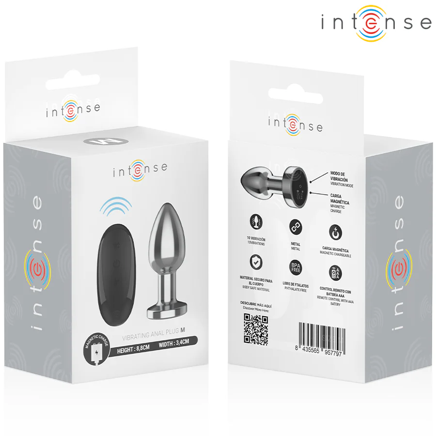 INTENSE - PLUG ANAL 10 VIBRAÇÕES METAL COM CONTROLE REMOTO M - Image 7