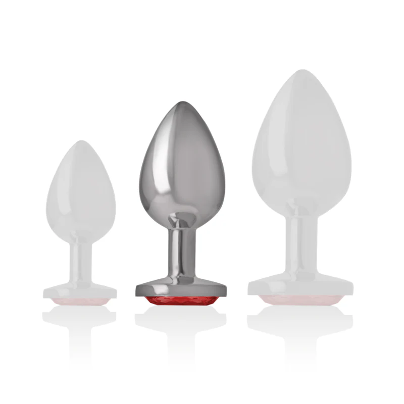 INTENSE - PLUG ANAL DE METAL COM CRISTAL VERMELHO TAMANHO M - Image 5