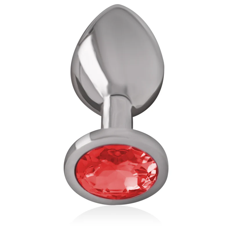 INTENSE - PLUG ANAL DE METAL DE ALUMÍNIO COM CRISTAL VERMELHO TAMANHO L - Image 2