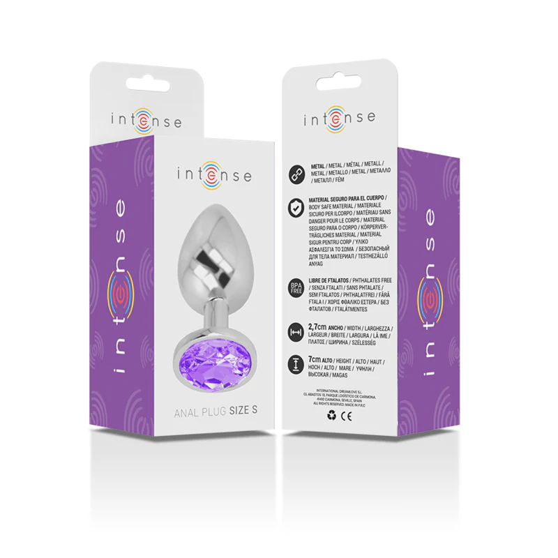 INTENSE - PLUG ANAL DE METAL DE ALUMÍNIO COM CRISTAL VIOLETA TAMANHO S - Image 6