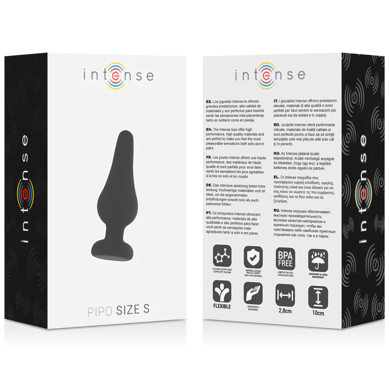 INTENSE - PLUG ANAL PIPO S SILICONE PRETO 9,8 CM - Image 4