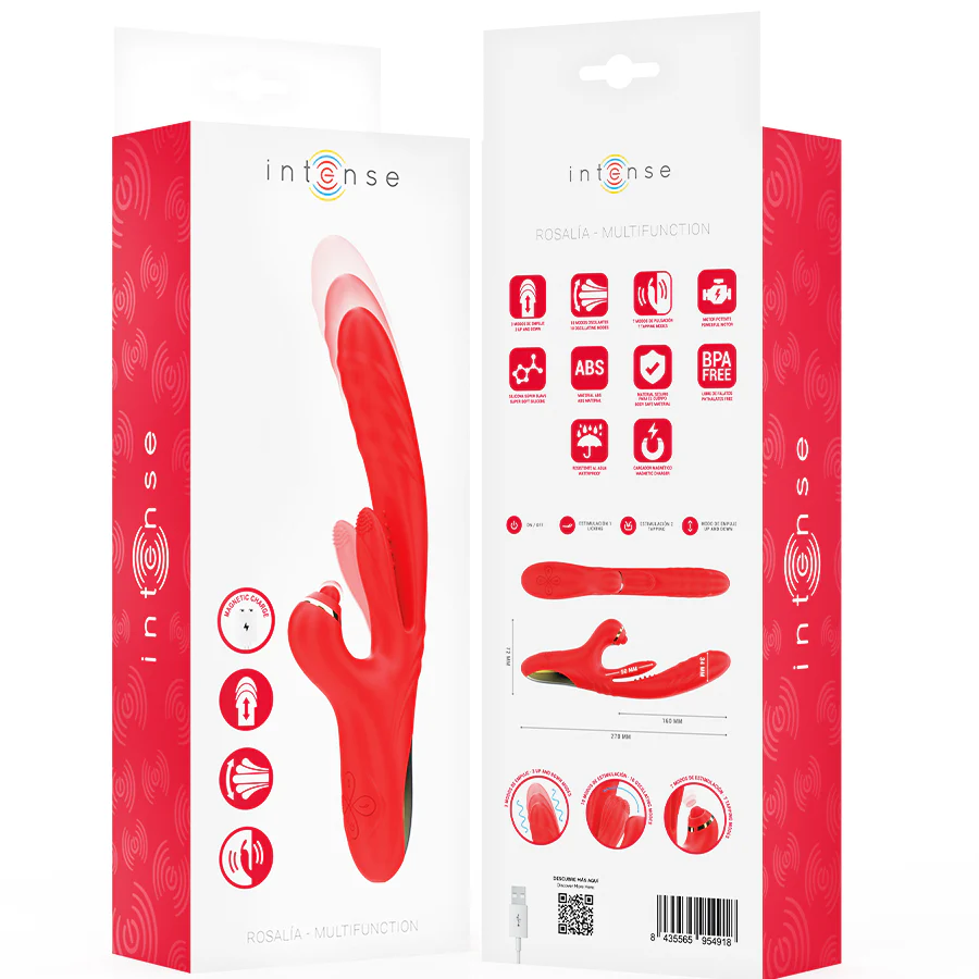 INTENSE - ROSALIA VIBRADOR MULTIFUNCIONAL 3 EM 1 VERMELHO - Image 8