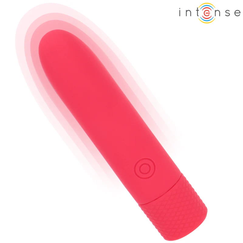 INTENSE - SYMONE USB RECARREGÁVEL VIBRATÓRIA BULLET 8 VIBRAÇÕES VERMELHO 10 X 2,2 CM - Image 2