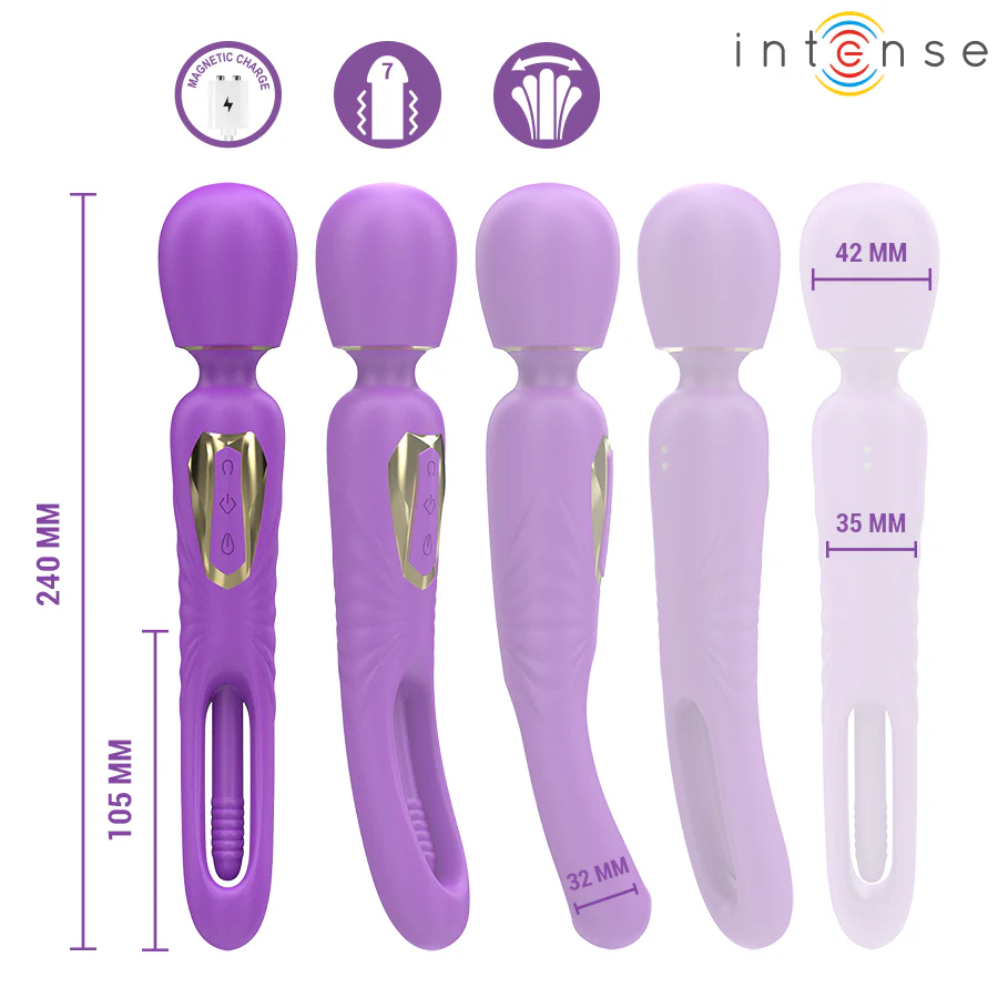 INTENSE - VARINHA VIBRATÓRIA CHRISTY COM LÍNGUA QUE GIRA - Image 4
