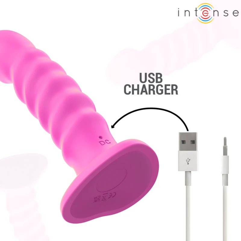 INTENSE - VIBRADOR CINDY TAMANHO L DESIGN ESPIRAL 10 VIBRAÇÕES ROSA CONTROLE REMOTO - Image 6