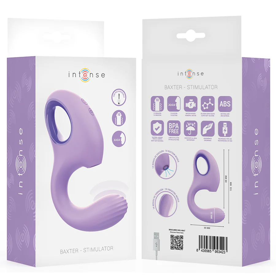 INTENSE - VIBRADOR E ESTIMULADOR BAXTER VIOLET - Image 8
