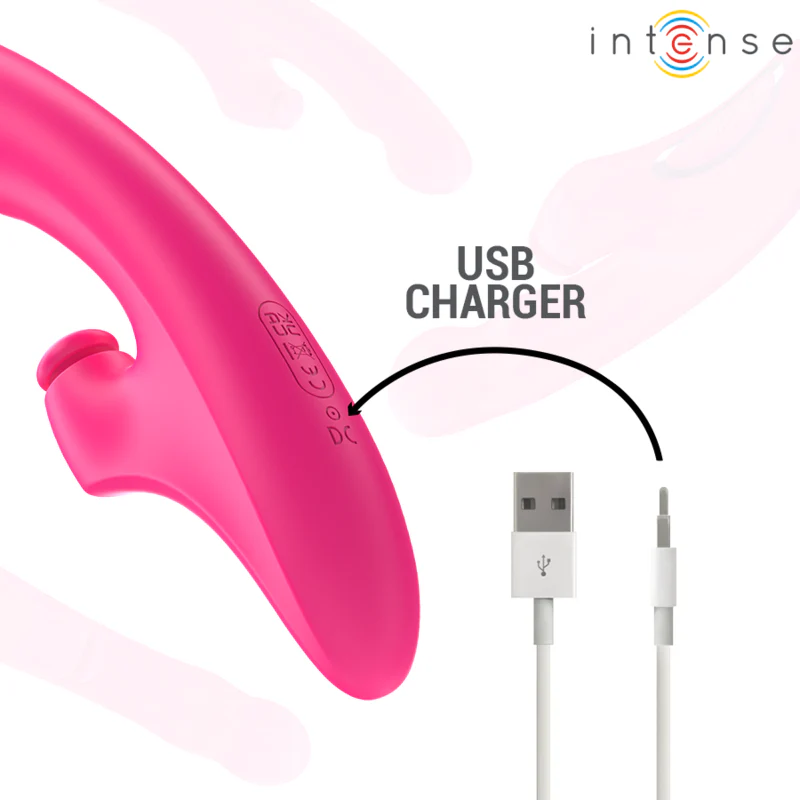 INTENSE - VIBRADOR EMI 13,5 CM MULTIFUNCIONAL 3 EM 1 10 VIBRAÇÕES ROSA - Image 7