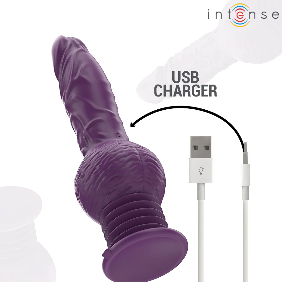 INTENSE - VIBRADOR MULTIFUNCIONAL TATUM COM VIBRAÇÃO PARA CIMA E PARA BAIXO 24 CM ROXO - Image 6