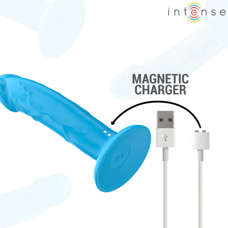 INTENSE - VIBRADOR REALÍSTICO PHOEBE 10 VIBRAÇÕES CONTROLE REMOTO AZUL - Image 7