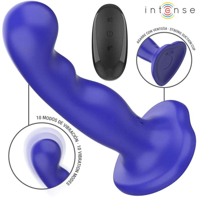 INTENSE - VIBRADOR SHORTY COM VENTOSA AZUL CONTROLE REMOTO - Image 2