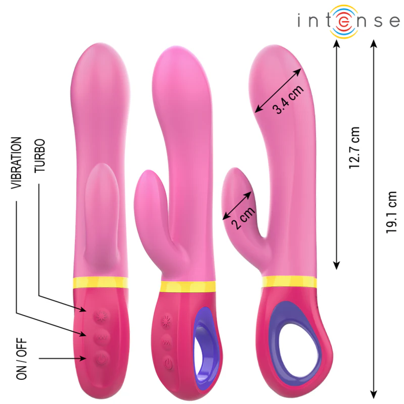 INTENSO - VIBRADOR DE COELHO ROSA DAPHNE - Image 2