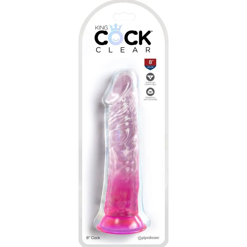 KING COCK - CLEAR PÊNIS REALÍSTICO 19.7 CM ROSA - Image 2