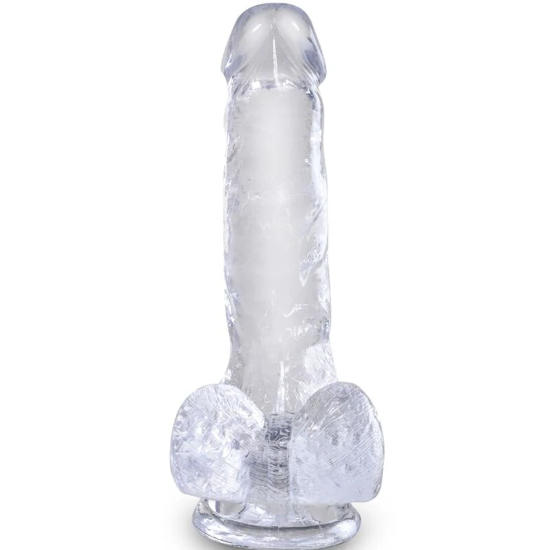 KING COCK - CLEAR PÊNIS REALÍSTICO COM BOLAS 13.5 CM TRANSPARENTE - Image 2
