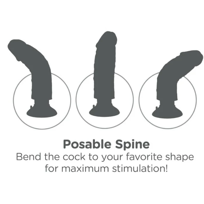 KING COCK - DILDO VIBRANTE COM TESTÍCULOS 25.5 CM COR NATURAL - Image 6