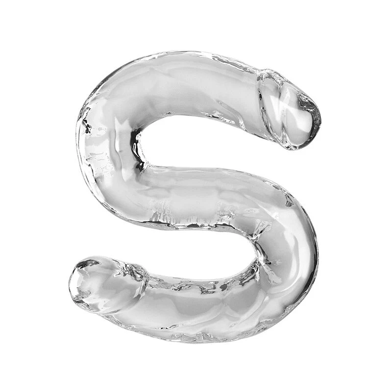 KING COCK - DOUBLE TROUBLE DILDO DUPLO 46 CM TRANSPARENTE - Image 2