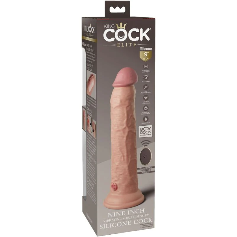 KING COCK - ELITE VIBRADOR DILDO REALÍSTICO E CONTROLE REMOTO DE SILICONE 23 CM - Image 8