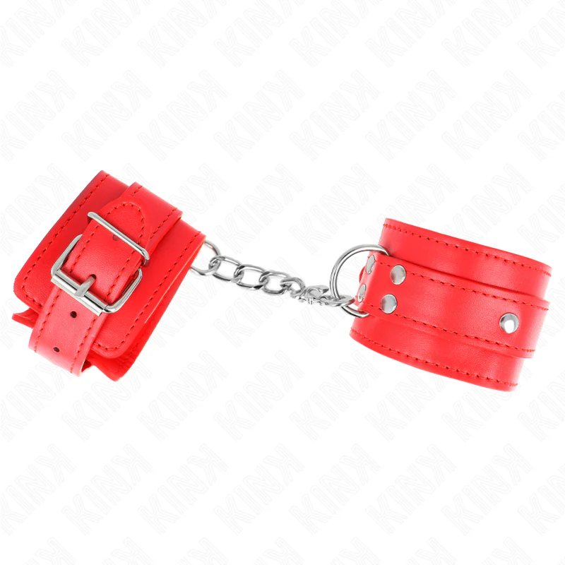 KINK - 3 RETENÇÕES DE PULSO D-RING AJUSTÁVEIS VERMELHO 17,5-25 CM X 6 CM - Image 2