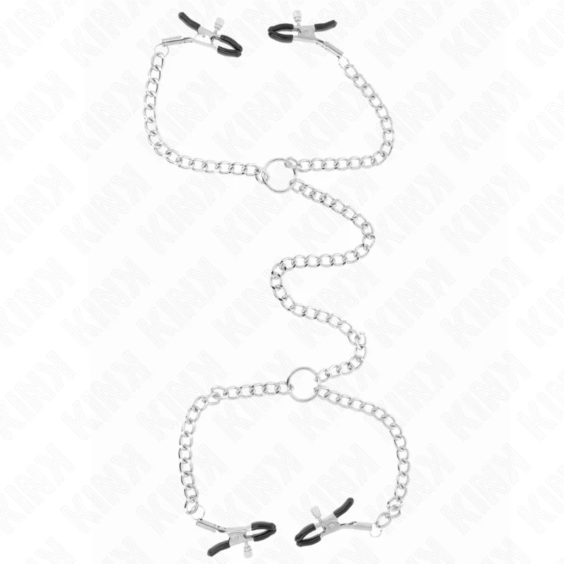 KINK - 4 PINÇAS DE CORRENTE 32 CM COM PEQUENAS CORRENTES 14 CM