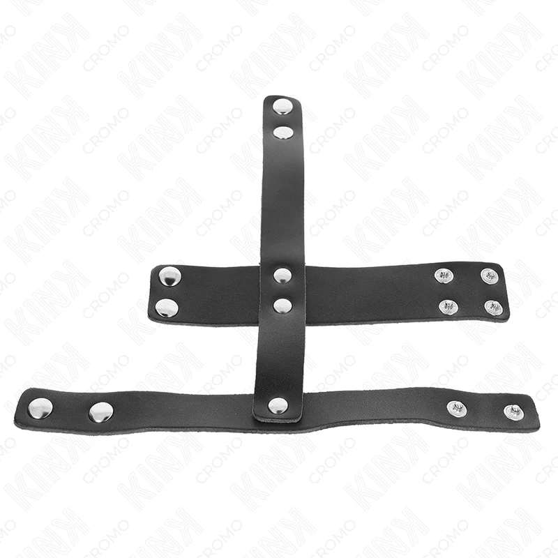 KINK - ANEL DE COURO PARA PÊNIS COM DIVISOR DE BOLAS AJUSTÁVEL - Image 3