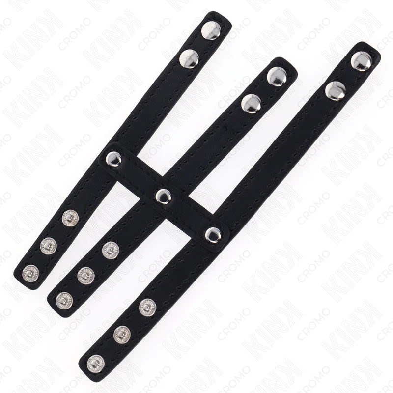 KINK - ANEL DE COURO TRIPLO PARA PÊNIS COM FECHO DE PRESSÃO - Image 8