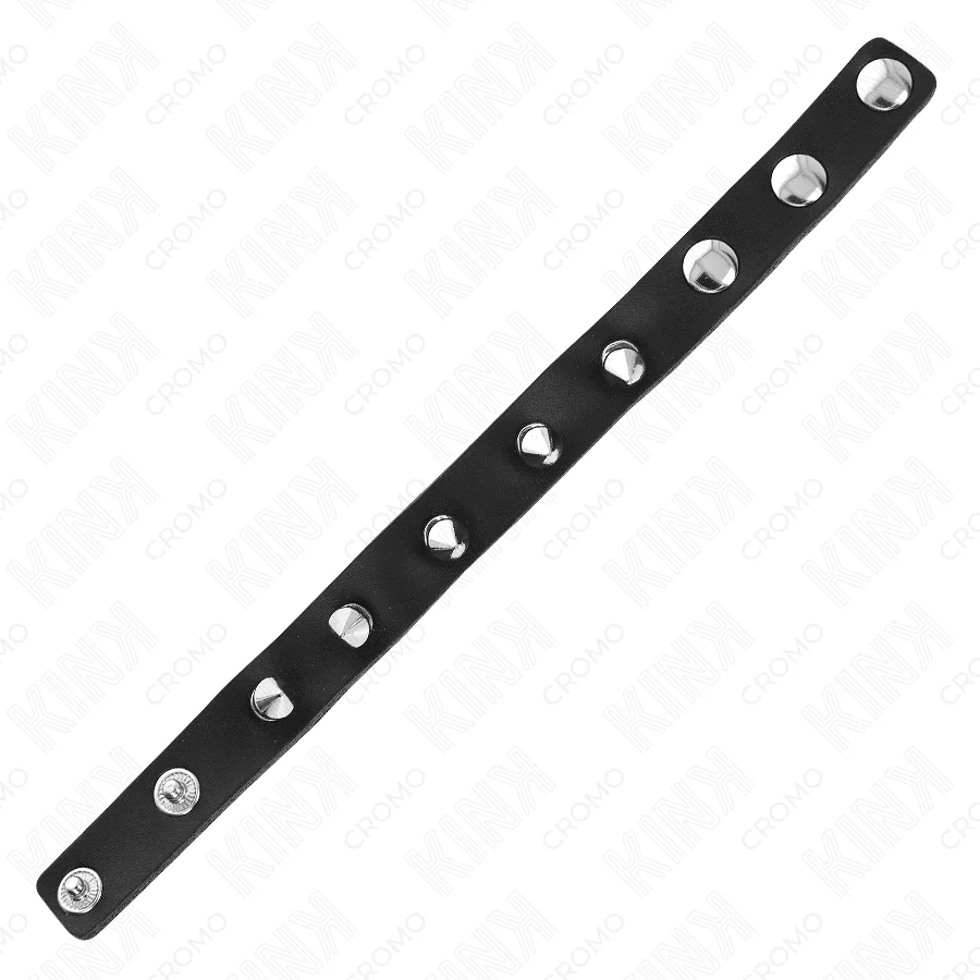KINK - ANEL DE PÊNIS DE COURO COM ESPIGÕES 21,5 X 1,6 CM - Image 5