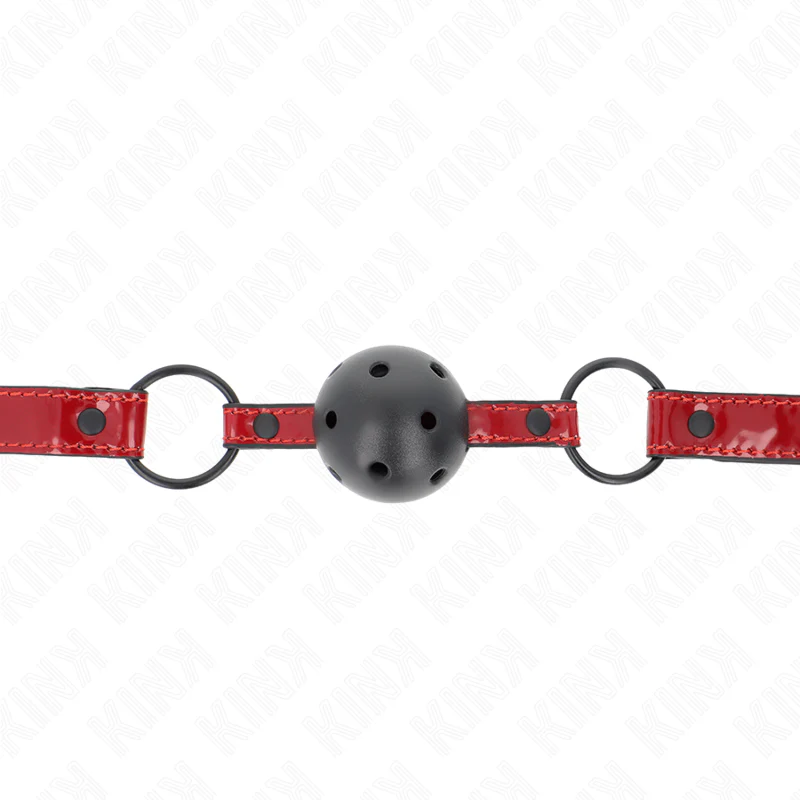 KINK - BOLA DE COURO BRILHANTE 4,5 CM MORDAÇA 63,5 X 2 CM AJUSTÁVEL 41 X 59 CM - Image 3
