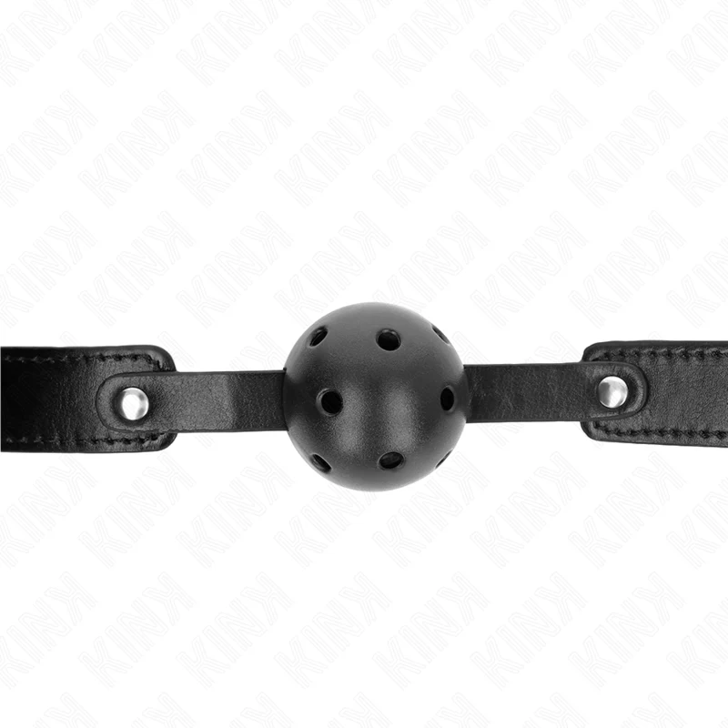 KINK - BOLA RESPIRÁVEL PRETA 4,5 CM MORDAÇA 65 x 2,5 CM - Image 3
