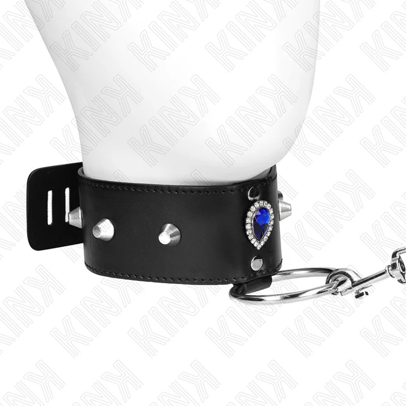 KINK - COLAR 65 CM COM ALÇA COM DIAMANTES AZUIS AJUSTÁVEL 36-43 CM X 5 CM - Image 2