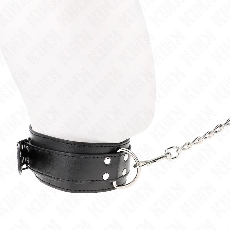 KINK - COLAR COM ALÇA 65 CM FIVELAS PRATA AJUSTÁVEIS 33-46 CM X 5,5 CM - Image 3