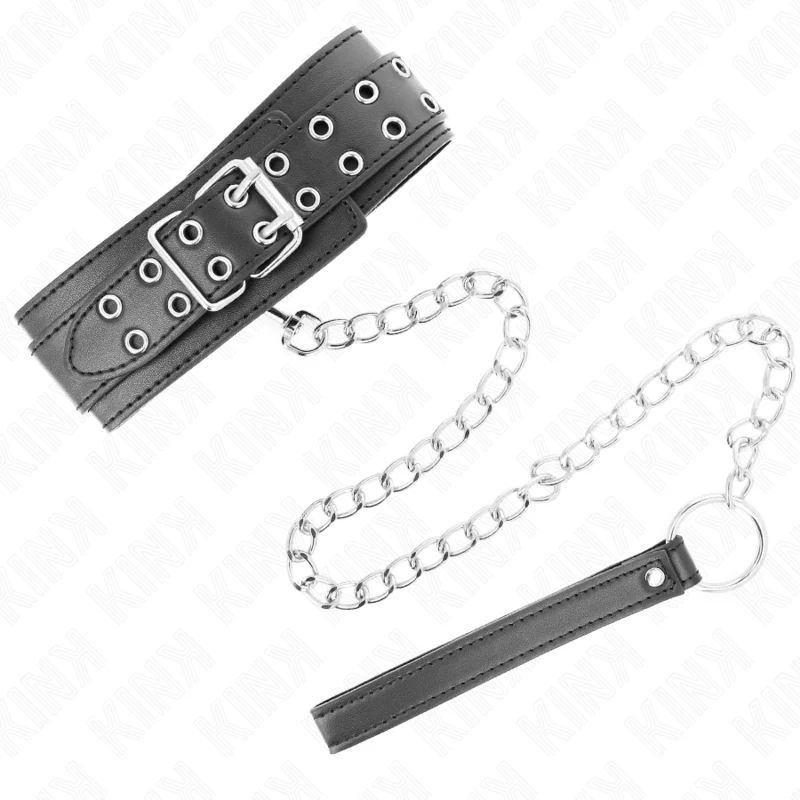 KINK - COLAR COM ALÇA 65 CM FIVELAS PRATA AJUSTÁVEIS 33-46 CM X 5,5 CM - Image 5
